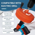 50ft drain auger with Drill Attachment Kit Includes drain snake Gloves Glasses Brushes Plastic Drainers and Bag for Quick Clog Removal