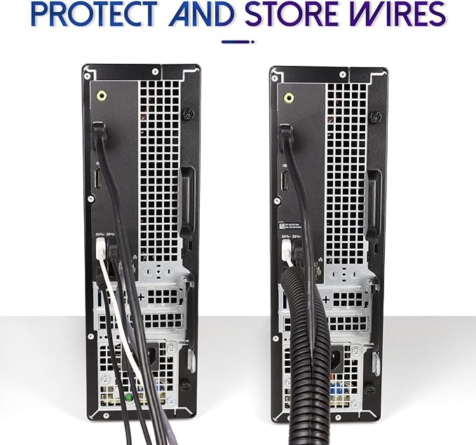 Split Wire Loom Tubing,10,25ft Cord Protectors from Pets No Chew, Flexible Wire Covers Cord Protectors, Protective Split Cable Sleeve for Automotive Home Industrial Wires(Black, 0.73inch-25ft)