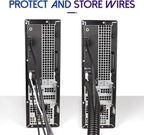 Split Wire Loom Tubing,10,25ft Cord Protectors from Pets No Chew, Flexible Wire Covers Cord Protectors, Protective Split Cable Sleeve for Automotive Home Industrial Wires(Black, 0.73inch-25ft)