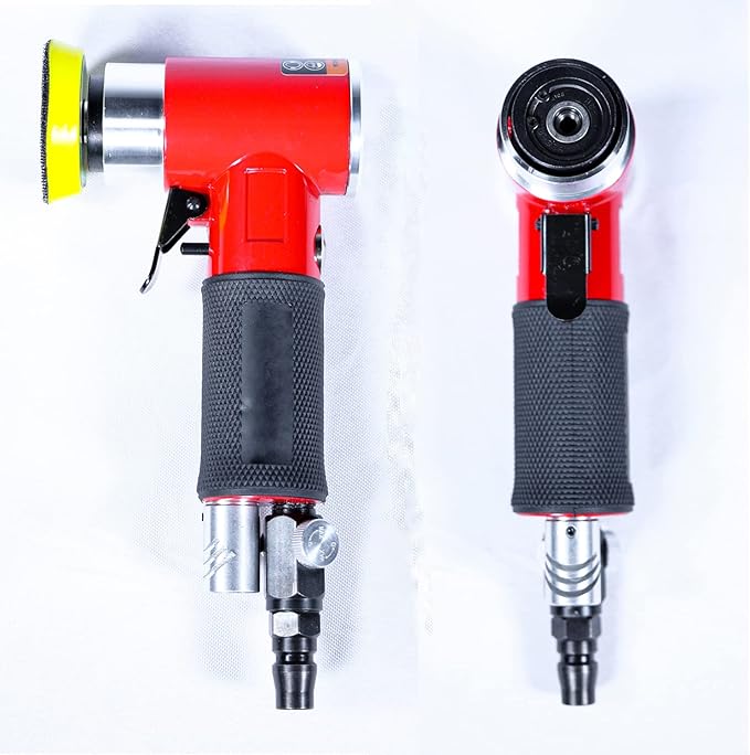 1" 2" 3" Mini Orbital Sander, Pneumatic Sander Random Orbital Eccentric Dual Action Polisher for Auto Body Work, High Speed Air Powered Sanders & Mini Air Polisher Kit