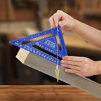 Square Combination Woodworking Tools, 7inch Carpenter Square Wood Working Tools and Accessories, 12inch Square Ruler, Includes Small Bubble Level, Protractor Angle Ruler Carpentry Tool