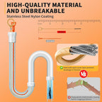 35 Inch Drain Snake Hair Clog Remover Tool, Anti-Break Metal with Nylon Coating Sink Snake, for Bathroom Sink, Tub, Shower, Pipe Drain (4 Pack)