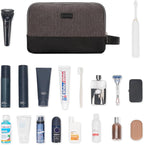 WANDF Travel Toiletry Bag for Men Large Toiletries Shaving Bag Water Resistant Hanging Dopp Kit Travel Accessories Bag for Women Men (Dark Grey)