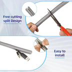 Split Wire Loom Tubing, 10,25ft Cord Protectors from Pets No Chew, Flexible Wire Covers Cord Protectors, Protective Split Cable Sleeve for Automotive Home Industrial Wires(Grey, 0.51inch-25ft)