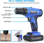 jar-owl Daily Household Tool Set with Drill, 21V Cordless Drill Drive Set with 112pcs Combo Hand Tool Kit for Mens Home Repair