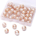 Natural Pearl Beads Potato 10-11mm Pink Freshwater Cultured Loose Gemstone Beads for DIY Jewelry Making 13.8''/Strand HQ