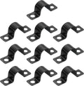 uxcell 100Pcs U-Shaped Pipe Clamp, 1/2 Inch(12mm) 2 Hole U-Tube Strap Clamp Heavy Duty Connector Bracket for Conduit Cables Wire Cord, Black