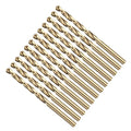 Drill Bit, 11/64" Cutting Diameter (4.366mm), 4241 HSS Black and Gold 118° Cutting Angle Versatile Jobber Bits - (Applications: for Plastic Wood Soft Thin Metal), 12-Pieces