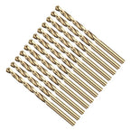 Drill Bit, 11/64" Cutting Diameter (4.366mm), 4241 HSS Black and Gold 118° Cutting Angle Versatile Jobber Bits - (Applications: for Plastic Wood Soft Thin Metal), 12-Pieces