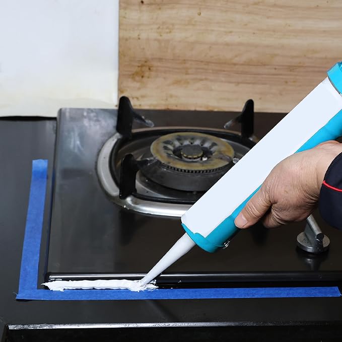 Bates- Caulking Gun, 10:1 Thrust Ratio, Light Blue, Caulking Tool Gun, Caulk Gun No Drip, Hand Caulking Guns, Silicone Gun, Caulking Gun Tool, No Drip Caulk Gun, Caulk Guns, Caulking Gun Dripless