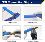 1/2" PEX Tee Brass Pipe Fitting (10Pack) - Anti-Corrosion, Lead-Free, 5 Year Warranty, Multiple Certifications, Easy Installation for Plumbing Repairs and Home DIY