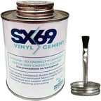 SX 69 Vinyl Repair Kit | Inflatable Bounce House Repair Kit | Includes 8 Ounce Adhesive and Vinyl Roll | for Flexible, Waterproof Repairs of Tears, Punctures, and Holes