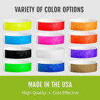 10,000 WristCo Purple Tyvek Wristbands for Events - ¾” x 10” - Waterproof Recyclable Comfortable Tear Resistant Paper Bracelets Wrist Bands for Concerts Festivals Admission Party Tours