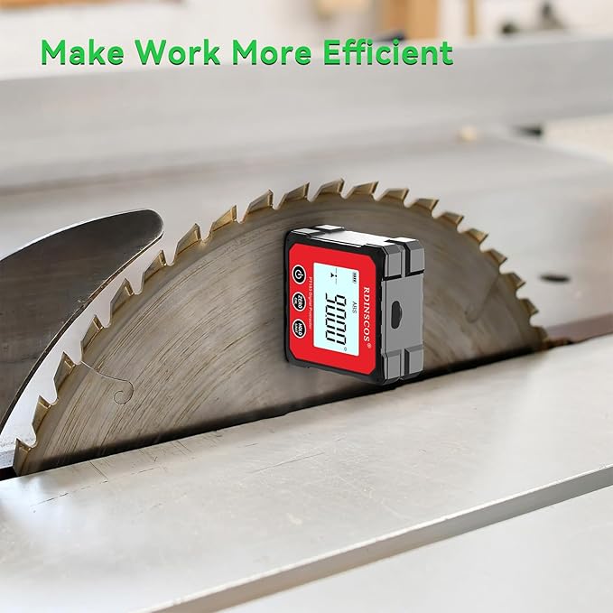 Rechargeable Magnetic Digital Angle Finder Tool - Inclinometer 4-90 Degree Finder Angle Cube Protractor Bevel Gauge for Woodworking Micro Jig Table Saw (PT183)