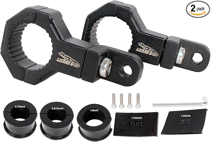 0.75 to 1.25" Bar Clamps Heavy Duty for UTV/ATV/Snowmobile/Motorcycle/Scooter Handlebar Mount(2Pack)