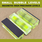 4Pcs Magnetic High Precision Small Bubble Level 52x20x15mm Three Line Horizontal Mini Spirit Level for Picture Hanging 3D Printer RV Camping & Carpentry