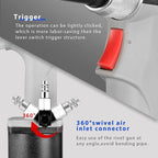 Pneumatic Rivet Gun 3/16" 5/32" 1/8" 3/32",KR-S50 with 1 Set of Extra Jaws, Air Hydraulic Riveter Tool kit for Aluminium, Steel and Stainless Steel Rivets
