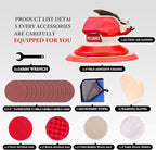 5/6 Inch Pneumatic Orbital Air Sander High-Speed DA Sander for auto body/Ideal for Woodworking, Auto Polishing, and Metal Sanding (6 inch) (6 inch)