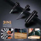 Cordless Impact Wrench, 665Ft-Ibs (900N.m) 1/2" Electric Impact Wrench, 21V Power Impact Drill with 2x 4.0Ah Battery, 6 Sockets, 8 Drill, 6 Screws, Impact Gun Variable Speeds for Car/Truck/Mower