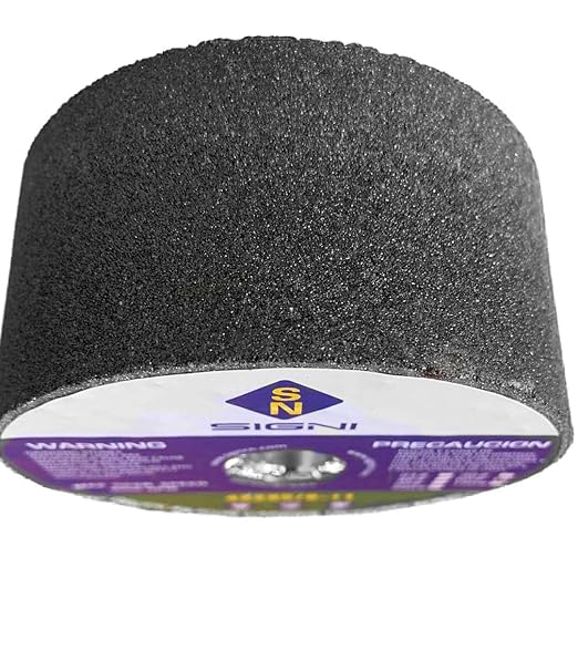 SIGNI 4 Inch Green Grinding Stone with 5/8-11 Thread (1 pack, 4X2X5/8-11,60 Grit)