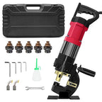 1400W Electric Hydraulic Hole Punch for Metal,Steel Hole Punch Heavy Duty Hydraulic Hole Puncher,Electric Punching Machine with 5 Dies - Precise Drilling for Aluminum Copper Plate Angle Iron,MHP-20