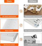 TORACK Metal Pegboard with Peg Board Hooks, Tools Storage Pegboard with Pegboard Hooks, Wall Mounted Storage Bins, Shelves, Tool Organizer Board with Pegs(Grey)