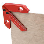 Center Measuring Tool, Center Finder, Line Gauge Center Finder, 45/90 Degree Right Angle Line Gauge Carpenter Ruler,Aluminum Alloy Woodworking Center Scribe Square Center Scribe 90mm(Small Size)