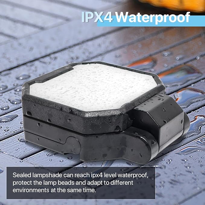 HYPERLITE Rechargeable Work Light 2pack 40W 4000Lumens, Hanging Hook Folding Bracket, Magnetic Work Light Job Site Lighting for Car Repairing, Camping, Working, and Hurricane