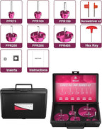 6 Pcs PVC Pipe Reamer Kit With 3/4 inch, 1 inch, 1-1/2inch, 2inch, 3inch, 4inch, 2 Carbide Inserts, PVC Fitting Saver, Plumbing tools, Aluminum Socket Saver for SCH40 Pipe Fitting