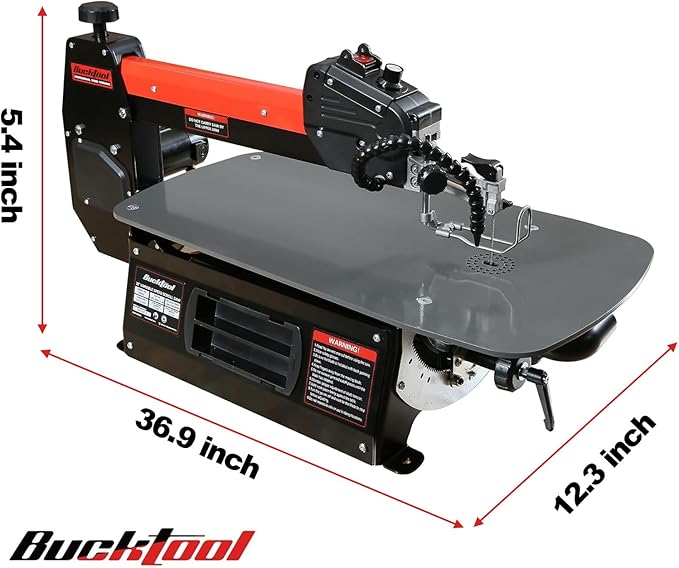 Bucktool 22 Inch Variable Speed Scrow Saw, 1.3A Scroll Saw for Woodworking