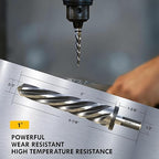 1" Bridge Construction Reamer, M2 HSS Taper Chucking Reamer Drill Bit with 5-Spiral Flutes Design for Steel, Alloy, Aluminum, Wood and Plastic