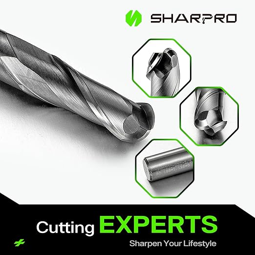 Extra Long Ball Nose End Mill 3/8 Inch SHK. and Cutting Dia. 3D Carving, High-Speed and Deep Cutting, AlCrN Coated, Apply for Alloy Steel, Stainless Steel and Various Cast Iron.