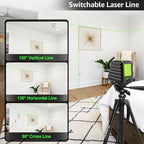 Huepar Box-1G Laser Level with Pulse Mode for Indoor & Outdoor Use, 150ft /150° Professional Self Leveling Green Laser Line Tool