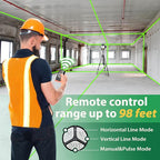 Laser Level, ZPD Laser Level with Tripod, 4 x 360 Self Leveling Laser Measuring Tool Green Lazer Level 16 Line Level Laser 360 Self Leveling for Construction, Home Renovation, Picture Hanging