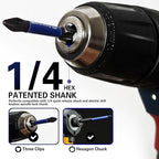 15 Pack Phillips Impact Driver Bits, #1 Phillips Head Magnetic Screwdriver Bits Set, 2 Inch S2 Alloy Steel Impact Bits, 1/4" Hex Shank Screwdriver Drill Bit, CNC Machined ph1 Impact Drill Bits