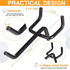 Shimeyao 100 Pcs Peg Board Shelving Hooks Stainless Steel Hanging Board Pegs Wall Display Hooks Bulk for 1/8 1/4 Garage Storage Organizer Accessories(2 Inch,Black)