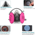 Respirator Mask - Half Face Gas Mask - Reusable Respirator Mask with 2097 Filters - for Paint, Epoxy Resin, Fumes, Woodworking, Organic Vapor Gas Perfect for House DIY Project(3 sets)