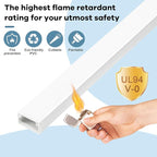 Cord Covers for Wires on Wall Extra-Long, 13.12ft TV Cord Hider Kit, Paintable Cable Management Concealer, White Cord Raceway Channel, 4 x L39in x W0.95in x H0.55in