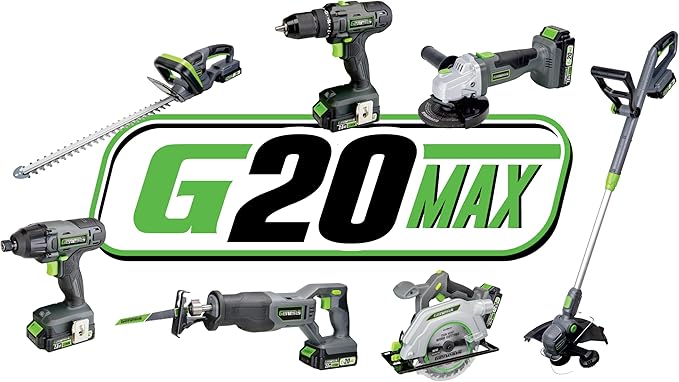 Genesis G20MAX 20V Cordless Circular Saw 6-1/2 inch with Laser & LED Light, Includes 24TCT thin-kerf blade, 2.0Ah Battery and Charger(GLCS2065B)