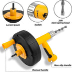 Drain Auger, Drain Snake With Drill Adapter, 25ft Plumbing Auger Heavy Duty Flexible Sink Steel Plumbing Auger Bathroom Hair Clog Removal Tool