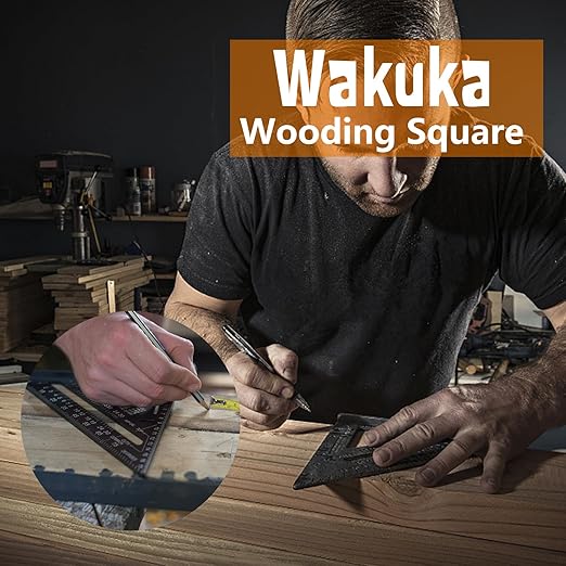 Carpenter Square 12-inch Layout Tool Alloy Metal Triangle Ruler Protractor,Black(MER)