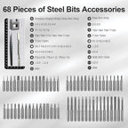 MQFORU Mini Electric Screwdriver, 72 in 1 Precision Screwdriver Kit with 64 Magnetic Bits, 5 Torque Settings，LED Screen Display, Rechargeable Power Screwdriver for Precision Work Phone Watch Camera