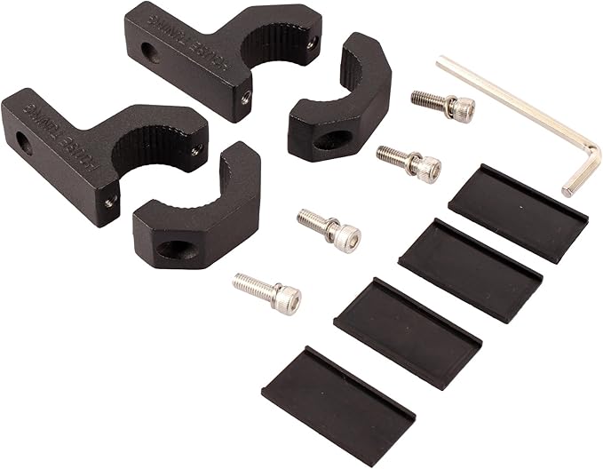 1.0 inch Holder Clamp Aluminum (25mm Diameter) Tube Clamps Mount Bracket Horizontal Bar Clamp kit for Work Light Bar(2pcs-1.0" Clamp)