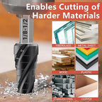 M35 Four Spiral Flute Cobalt Step Drill Bit 1/8"-1/2", Wear-Resistant TiAlN Coated 1/4" Hex Shank Unibit Step Bit for Metal, Stainless Steel, Aluminum, Wood, Plastic（13 Sizes）