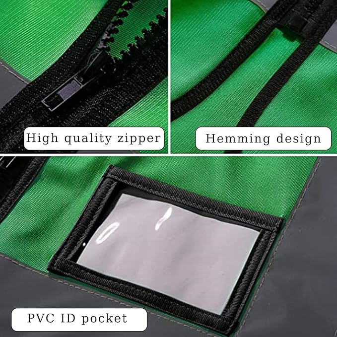 BeautyWill Custom Safety Vest Customized Logo Class 2 High Visibility Reflective Vest with Pockets Construction workwear