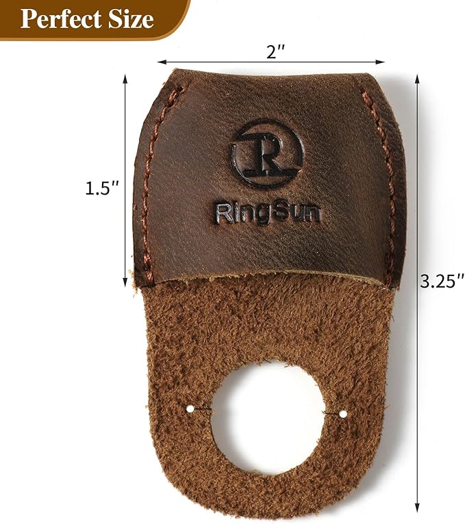 RingSun Thumb Guard Wood Carving Tools, Leather Finger Protector, Handmade Carpenter Working Carving Kit Accessories