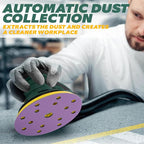 Pro-Grade Random Orbital Sander | 350W Brushless Powerhouse w/Dual 5" & 6" Pads | 4000-10K RPM Variable Speed | Dust-Free Woodworking Beast for Floors, Auto & DIY Projects