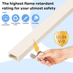 126in Cord Hider Kit, ZhiYo Wire Hiders for TV on Wall, Paintable Cable Management Kit, Wire Cover for Wall Mount TV, Beige Cable Raceway, Cord Cover Wall Wire Management Kit, 8xL15.7in W1.18inH0.67in