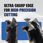 6 Pcs 1/8" Carbide Square End Mill, 4 -Flute TIALN Coated CNC Mill Bits for Steel, Alloy Steels, Hardened Steel, End Mills for Precision Milling Tasks, DIYers & Professionals