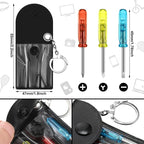 144 Pcs Mini Tape Screwdriver Keychain Set Christmas Men Gifts Bulk Adult Party Favors Multitool Pen Card Tool Measuring Keychains Stocking Christmas Stuffers for Men Dad (Multicolor)
